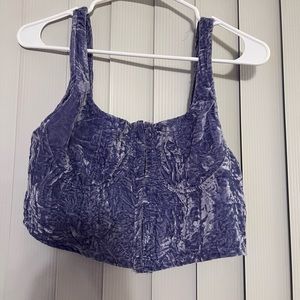 Wild Fable; crushed velvet, crop top